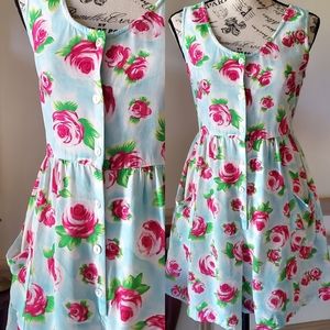 Vintage Gardencore Pastel Floral Romper